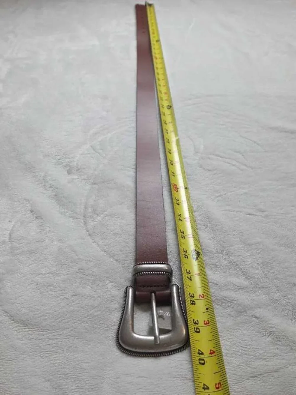 New S J.Crew western buckle belt in Italian leather Rich Saddle Brown